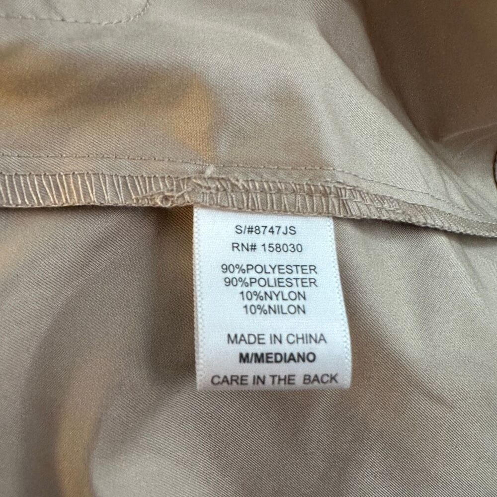 Love Tree light trench coat w/ hood in tan- size M - Picture 8 of 10